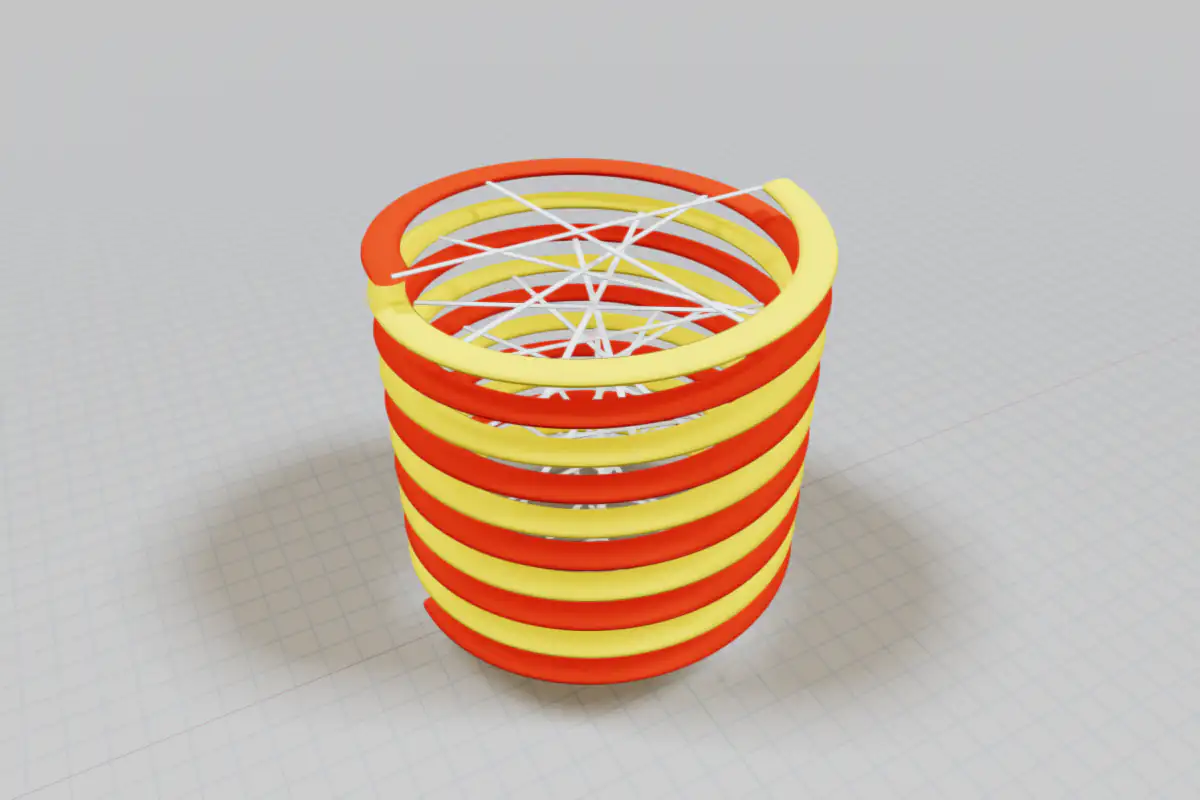 DNA-style double helix with ladder rungs