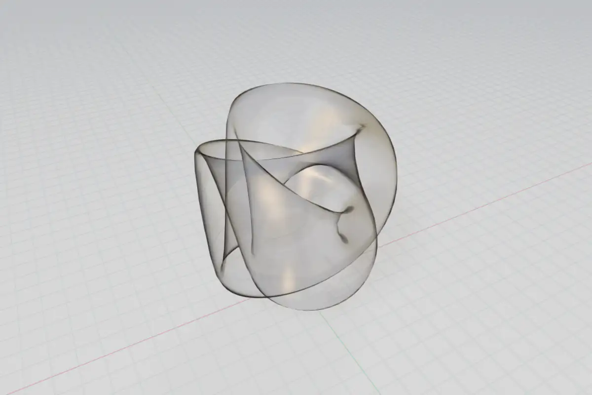 Klein bottle non-orientable surface in three dimensions
