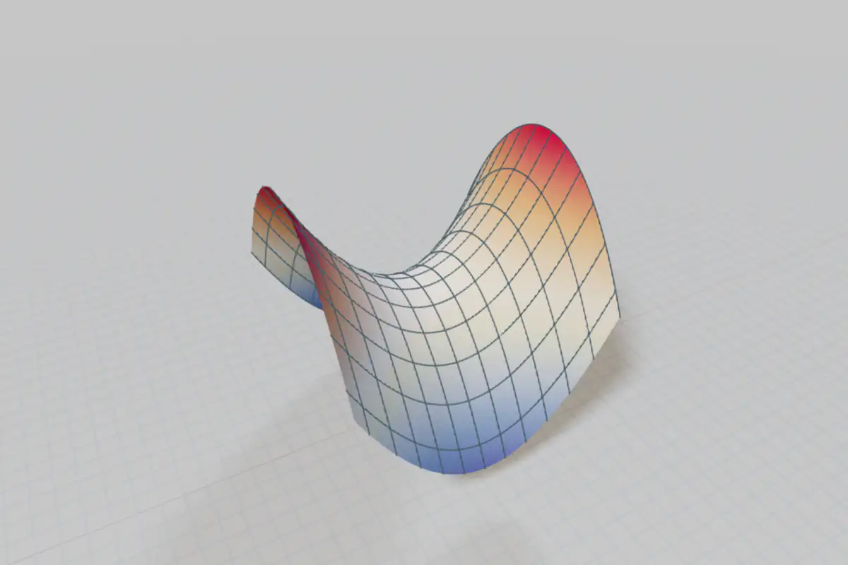 Hyperbolic paraboloid saddle surface