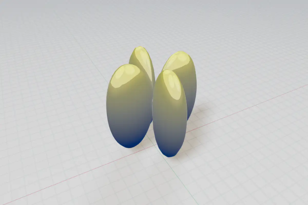 Four-lobed spherical harmonic surface