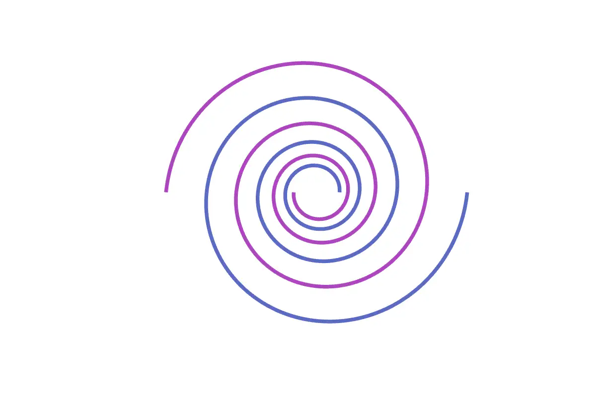 Spiral galaxy figure formed by two logarithmic arms